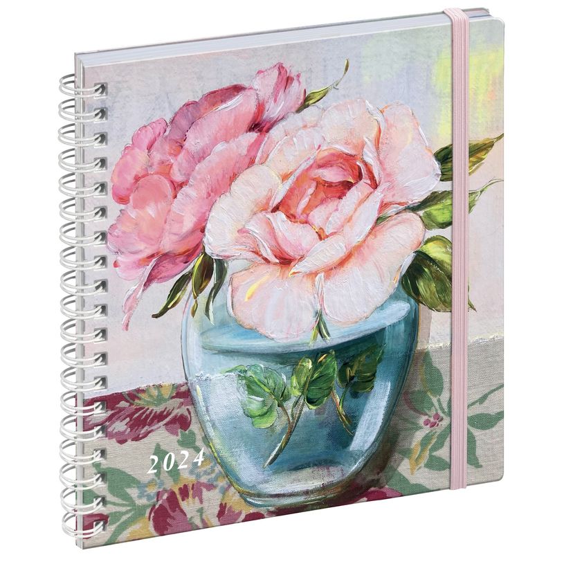 3660942082259-Agenda spiralé Sophie Adde Lady 18S - 1 semaine sur 2 pages - 15 x 17 cm - vase - Exacomp-P_405147086_1-0