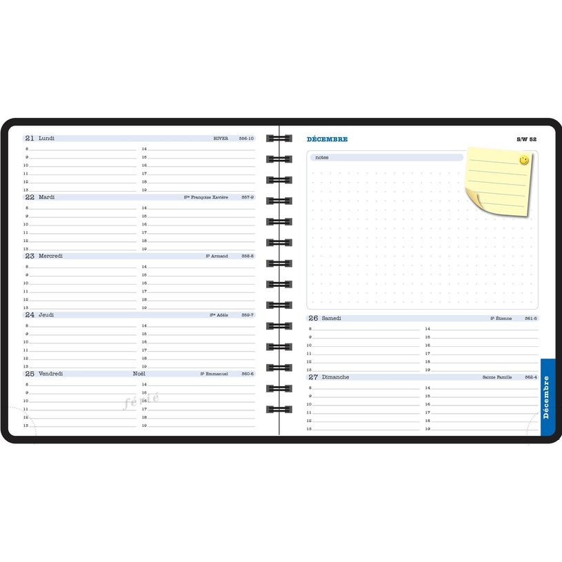 3660942082259-Agenda spiralé Sophie Adde Lady 18S - 1 semaine sur 2 pages - 15 x 17 cm - vase - Exacomp-P_405147086_2-1