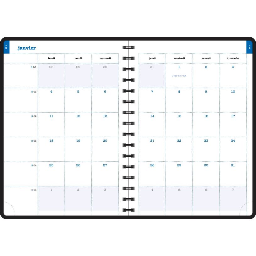 3660942082747-Agenda spiralé Sophie Adde Lady 20S - 1 semaine sur 2 pages - 15 x 21 cm - fleurs - Exaco-P_405147087_3-2