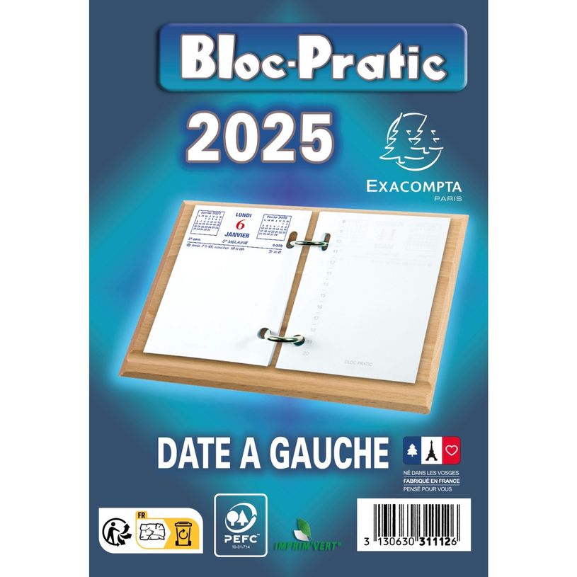 3660942336147-Bloc-Pratic - Bloc de bureau - date à gauche - Exacompta-P_405147092_1-0