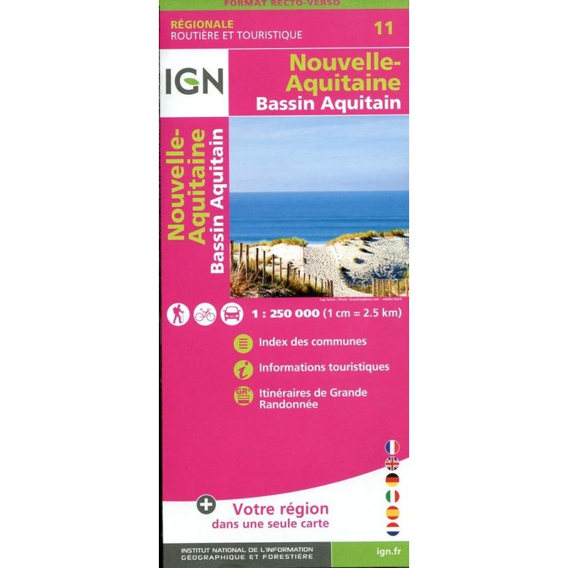 9782758550952-Carte Nouvelle Aquitaine Recto/Verso Bassin Aquitain-P_405147125_1-0