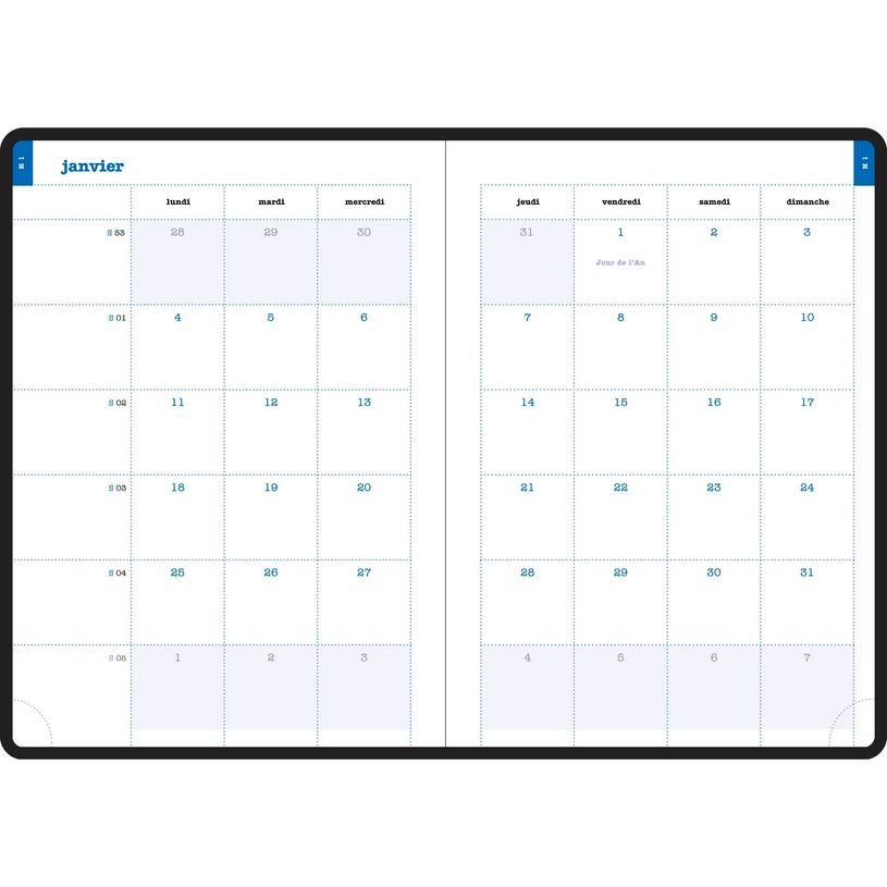 3660942079181-Agenda Sakura Lady 20 - 1 semaine sur 2 pages - 15 x 21 cm - noir - Exacompta-P_405147241_5-4