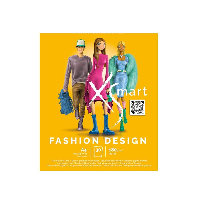 3148950077578-Canson Xsmart - Bloc dessin graphic design - 30 feuilles - A4 - 180 gr-P_405147242_4-2