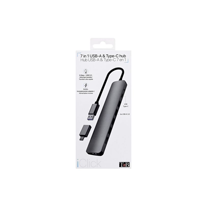 3303170111598-T'nB - Hub 7 ports - USB -A aluminium vers 7 x USB -A 3.0-P_405147308_9-5