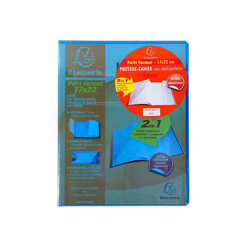 3037920324111-Exacompta Kover - Protège cahier avec rabats-pochettes - 17 x 22 cm - Disponible dans diff-P_405147323_3-2