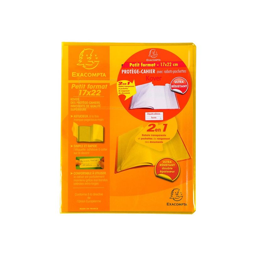 3037920324111-Exacompta Kover - Protège cahier avec rabats-pochettes - 17 x 22 cm - Disponible dans diff-P_405147323_6-5