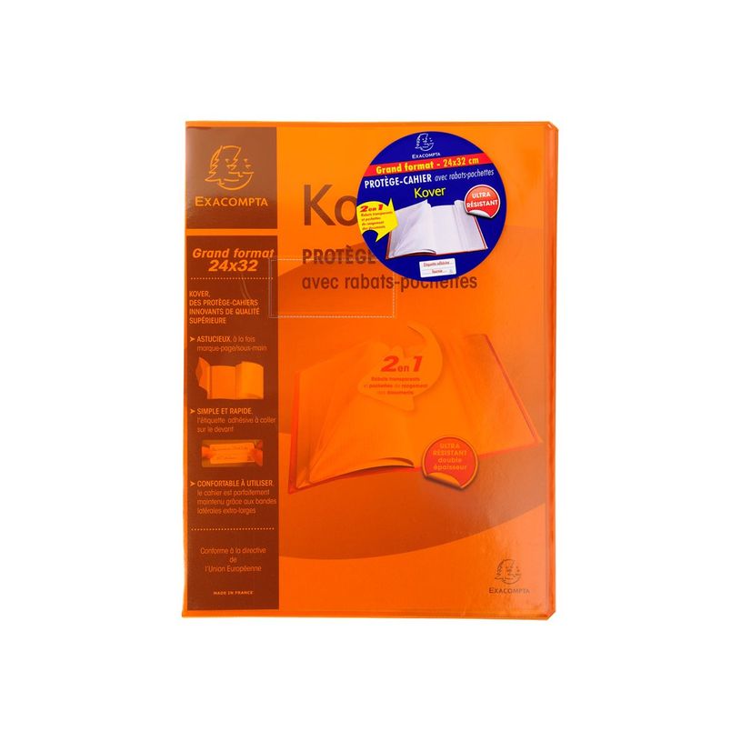 3037920324319-Exacompta Kover - Protège cahier avec rabats-pochettes - 24 x 32 cm - Disponible dans diff-P_405147326_2-1