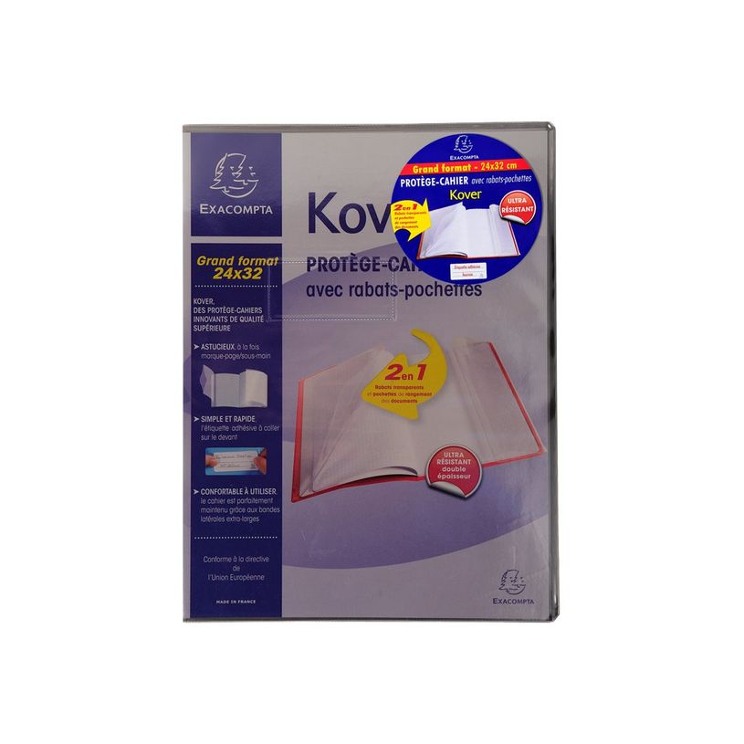 3037920324319-Exacompta Kover - Protège cahier avec rabats-pochettes - 24 x 32 cm - Disponible dans diff-P_405147326_3-2