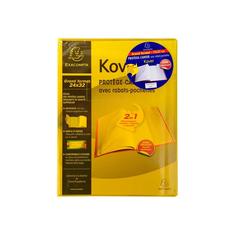 3037920324319-Exacompta Kover - Protège cahier avec rabats-pochettes - 24 x 32 cm - Disponible dans diff-P_405147326_5-4