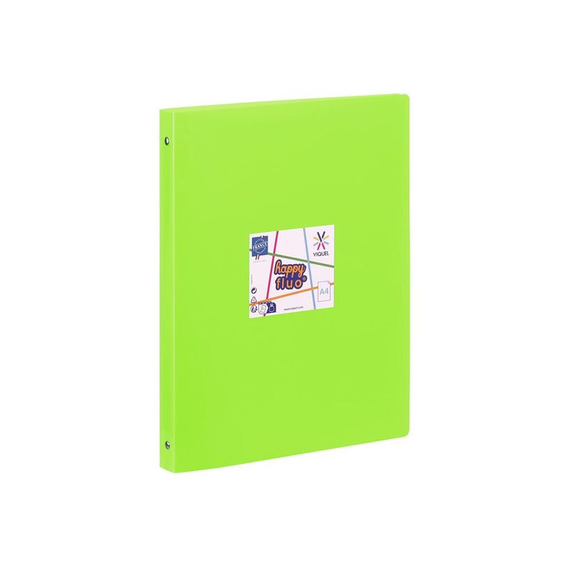 3135256097317-Viquel Happy Fluo - Classeur 4 anneaux - Dos 25 mm - A4 - disponible dans différentes c-P_405147349_16-13