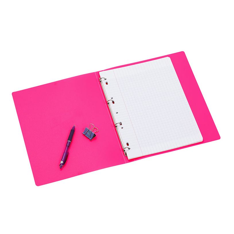 3135256097317-Viquel Happy Fluo - Classeur 4 anneaux - Dos 25 mm - A4 - disponible dans différentes cou-P_405147349_4-2