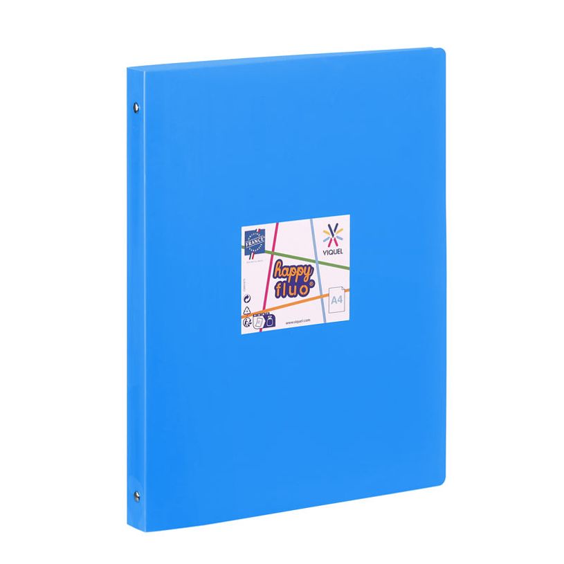 3135256097317-Viquel Happy Fluo - Classeur 4 anneaux - Dos 25 mm - A4 - disponible dans différentes cou-P_405147349_5-3
