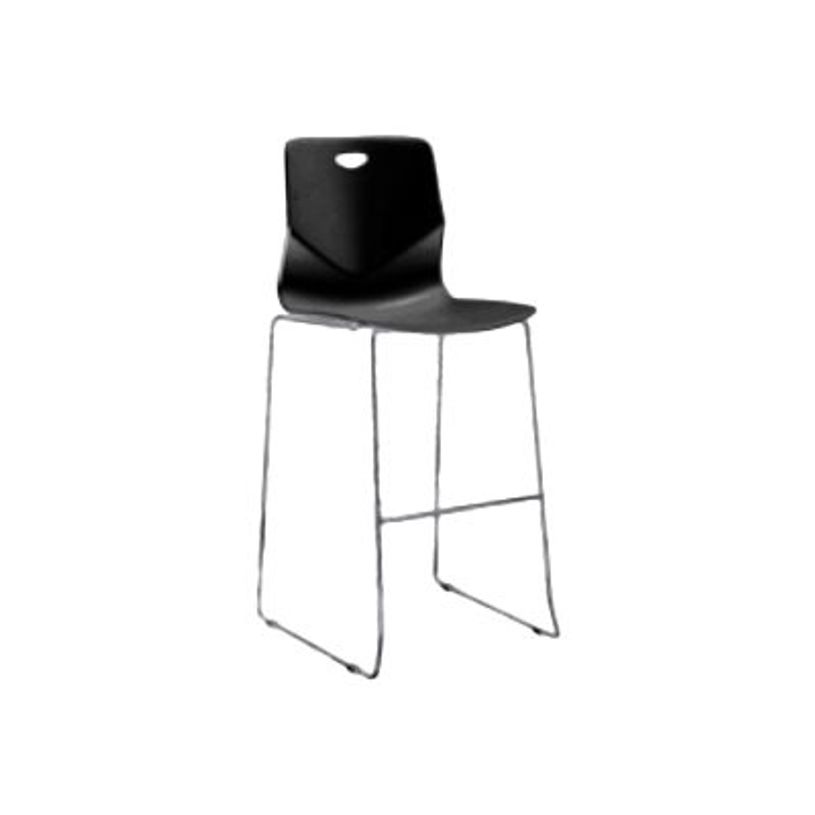 3760185020268-Tabouret TECSUP - Empilable - coque en polypropylène noir - pieds chromés fenêtre-P_405147354_1-0