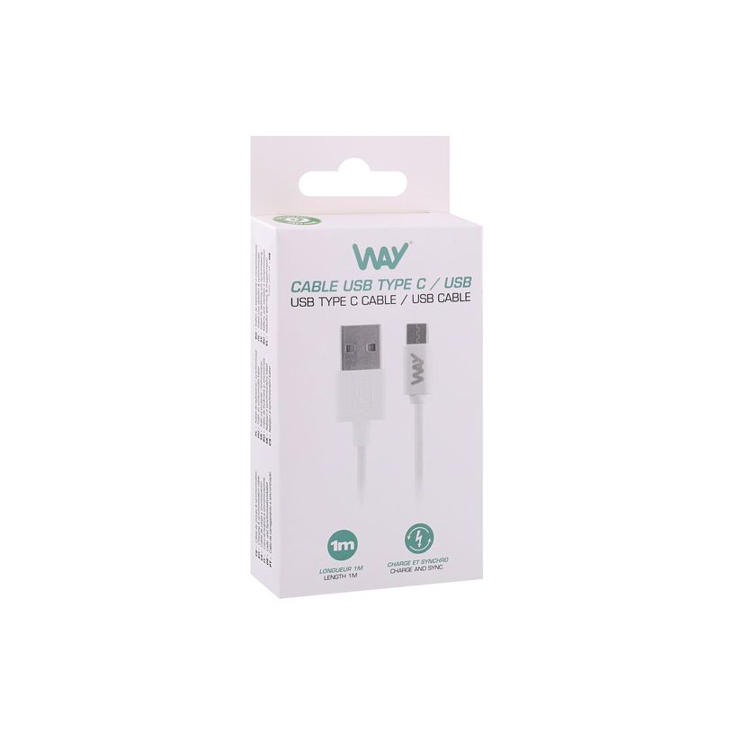 3303170097786-T'nB - Câble  USB vers USB-C  - 1 m - blanc-P_405147878_3-4