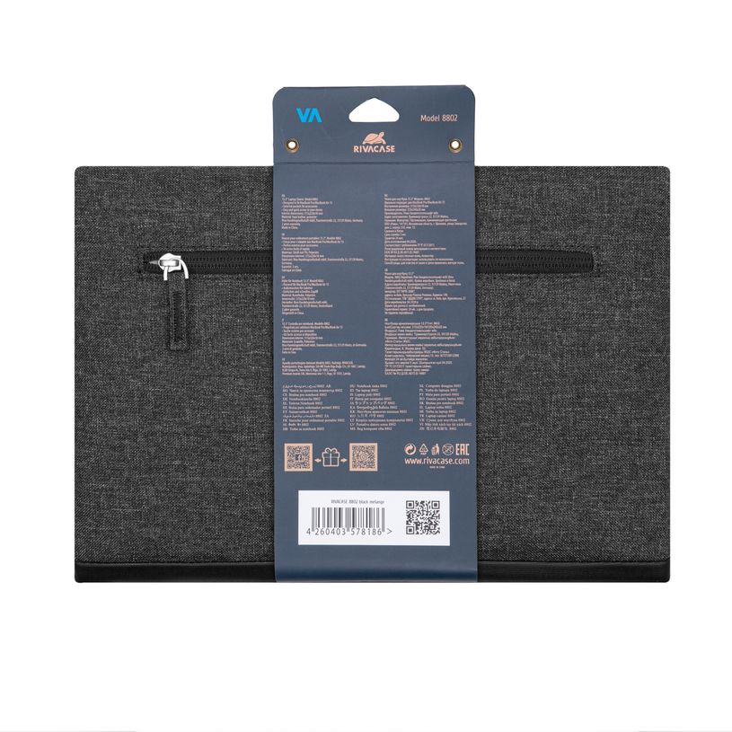 4260403578186-RIVACASE Lantau - Housse pour ordinateur portable 13,3" - mélange noir-P_405147946_11-10