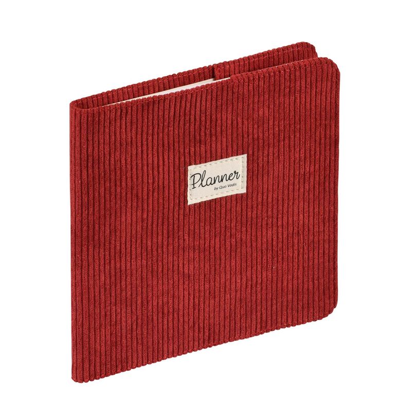 3371010500345-Agenda Colette avec répertoire - 1 semaine sur 2 pages - 16 x 16 cm - rouge - Quo Vadis--0