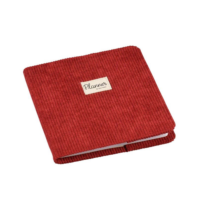 3371010500345-Agenda Colette avec répertoire - 1 semaine sur 2 pages - 16 x 16 cm - rouge - Quo Vadis--1