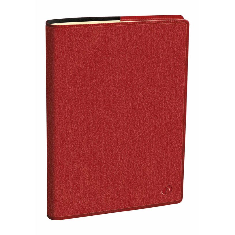 3371010498796-Quo Vadis - Agenda - Miniweek Prestige - Semainier Horizontal - Français - Marlow - Rouge - 12 mois de janvier à décembre - 7x10 cm - Papier Clairefontaine ivoire - Fabri--0