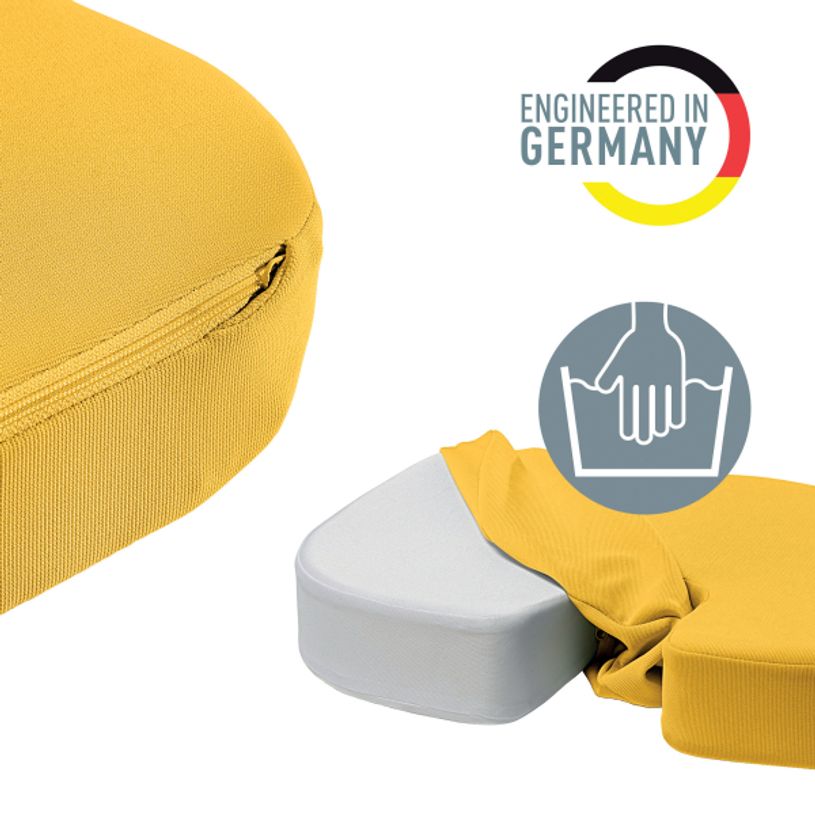4002432129553-Leitz Ergo - Coussin de siège ergonomique - Soulage la pression et améliore la posture - Jaune--2