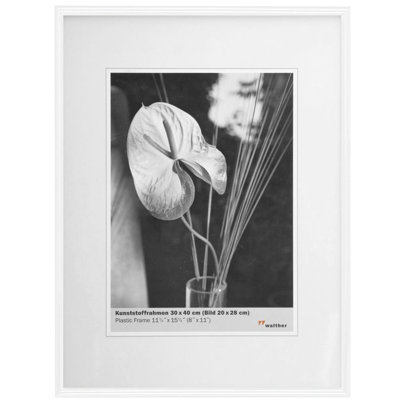 4004122070732-Cadre photo plastique WALTHER "Galeria" pour photo 20 x 27 cm coloris blanc--0