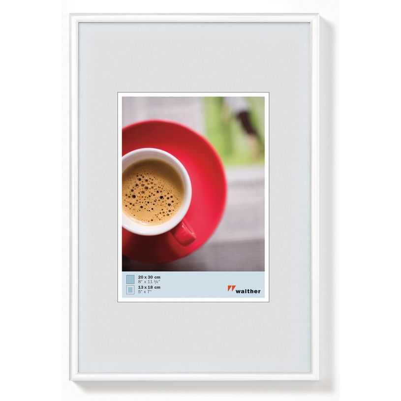 4004122071517-Cadre photo plastique WALTHER "Galeria" pour photo 13 x 18 cm coloris blanc--0