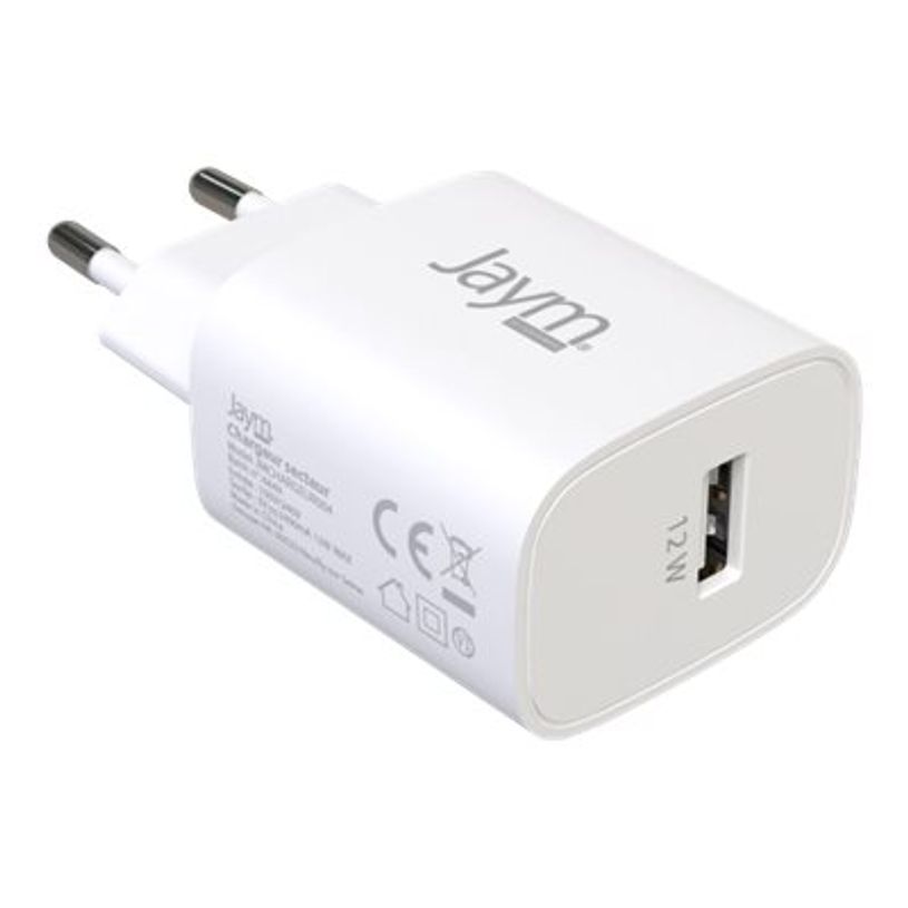 3701263505444-JAYM - Chargeur secteur - USB-A - 12 Watt - blanc-P_405148079_3-0