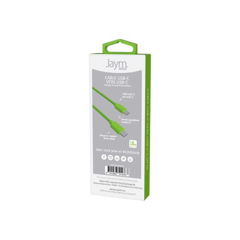 3701263514767-JAYM POP Collection - Câble USB-C - 1.5 m - vert-P_405148080_3-5
