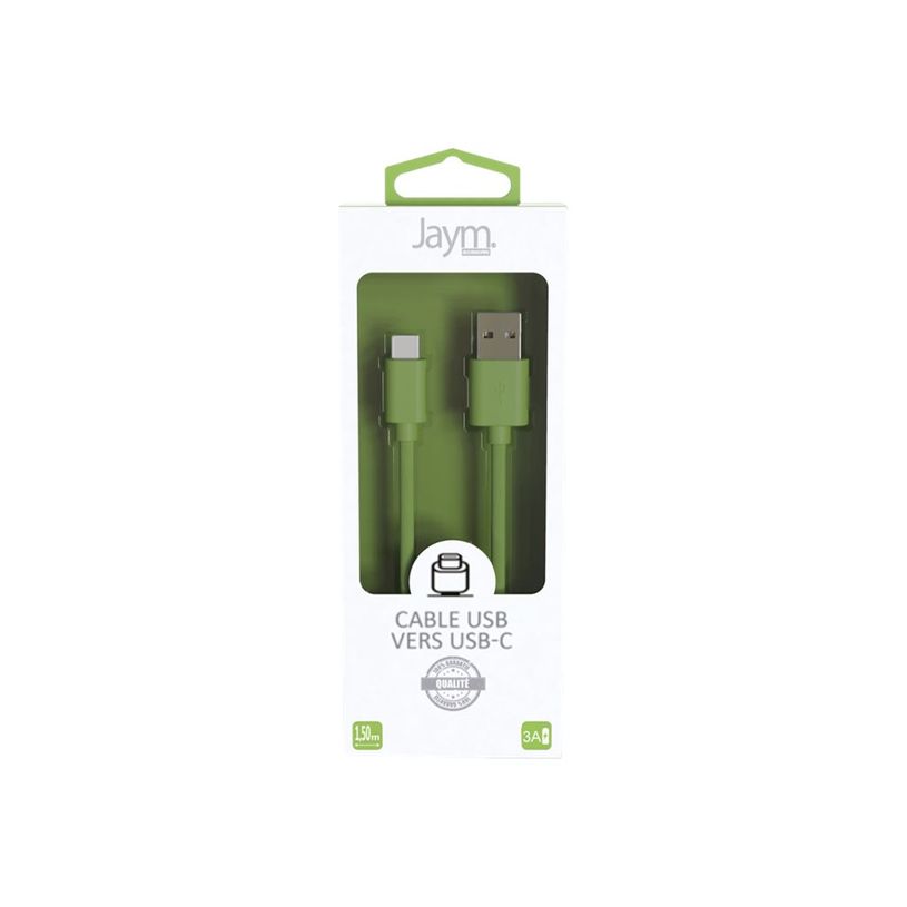 3701263512534-JAYM POP Collection - Câble USB vers USB-C - 1.5 m - vert-P_405148085_1-2