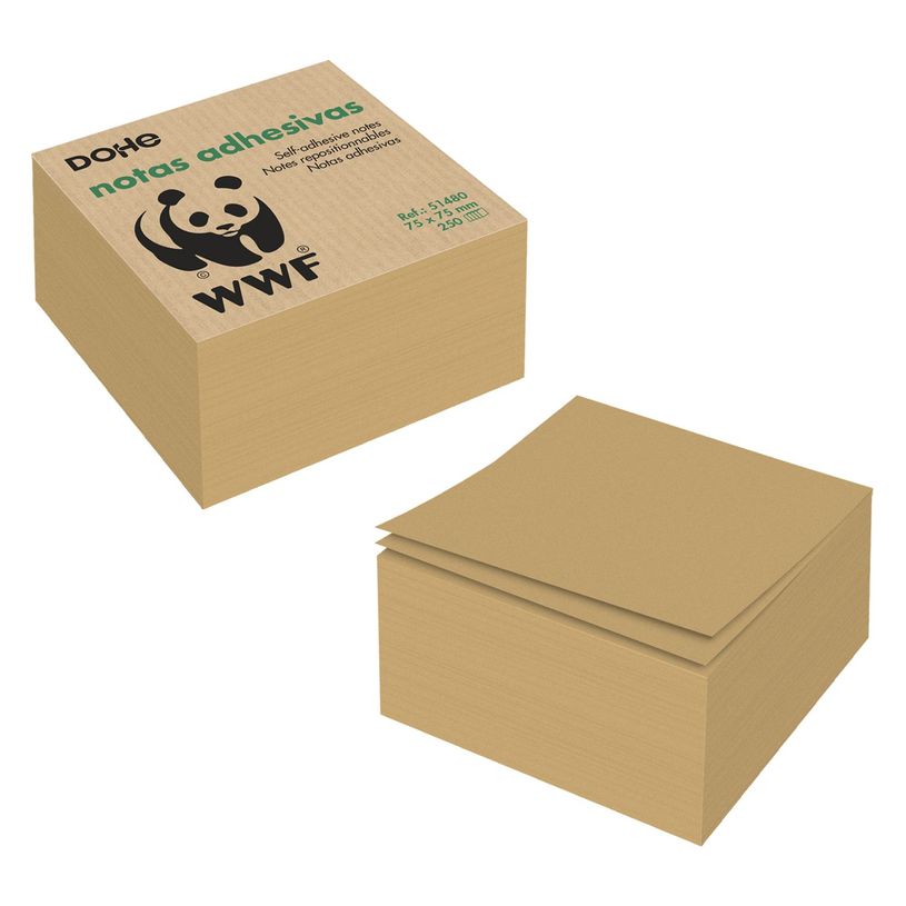 8421938514803-Dohe WWF - Love our Planet - Cube de notes autocollantes - 75 x 75 mm - 250 feuilles - kra-P_405148355_2-0