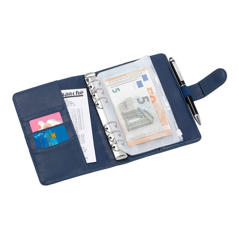 3135250320138-Viquel Budget Planner - Planificateur de budget A5 - bleu marine - polyuréthane-P_405148430_1-2