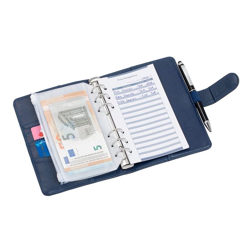 3135250320138-Viquel Budget Planner - Planificateur de budget A5 - bleu marine - polyuréthane-P_405148430_2-1