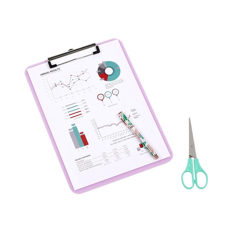 3135250501353-Viquel - Porte bloc à pince - A4 - disponible dans différentes couleurs pastels-P_405148452_4-3