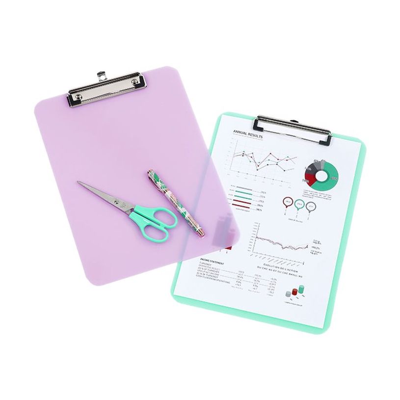 3135250501353-Viquel - Porte bloc à pince - A4 - disponible dans différentes couleurs pastels-P_405148452_6-5