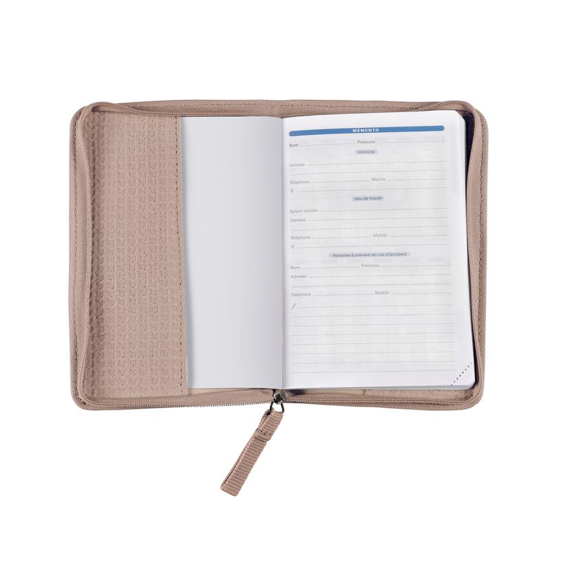 3371010499649-Agenda Mimi Affaires avec zip métal - 1 semaine sur 2 pages - 10 x 15 cm - rose - Quo Vad-P_405148603_3-2