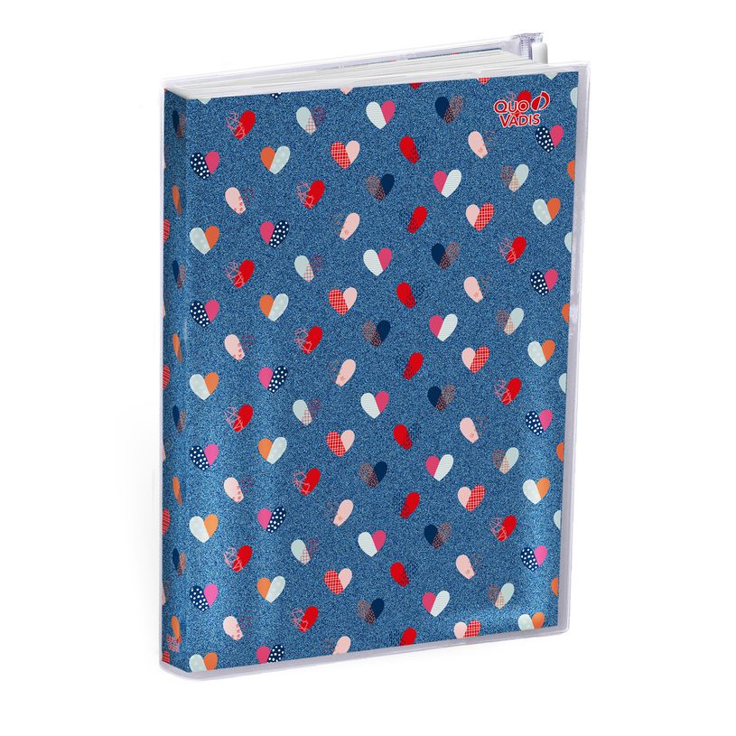 3371010498017-Agenda My Agenda Ministre avec poche zip - 1 semaine sur 2 pages - 16 x 24 cm - cœur - Qu-P_405148604_1-0