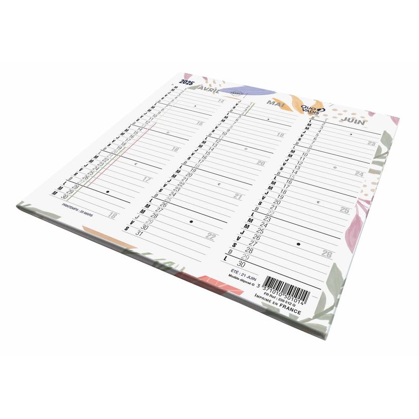 3371010501014-Quo Vadis Exotique - Calendrier origami 3 mois par face - 13 x 26 cm-P_405148614_1-0