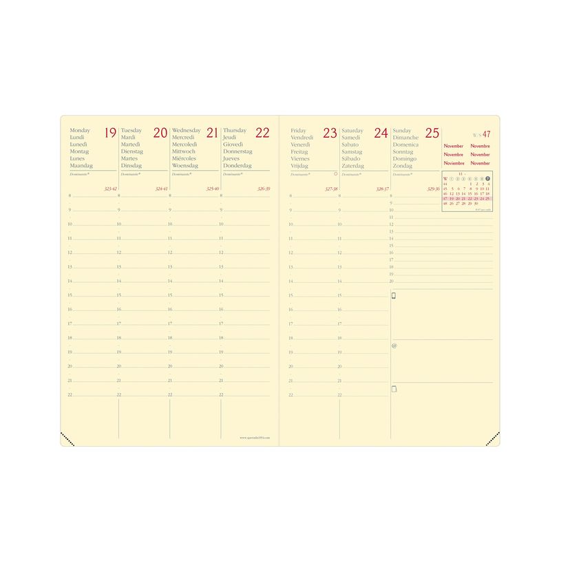 3371010500789-Agenda Affaires Prestige Silk - 1 semaine sur 2 pages - 10 x 15 cm - orange - Quo Vadis-P_405148655_2-1