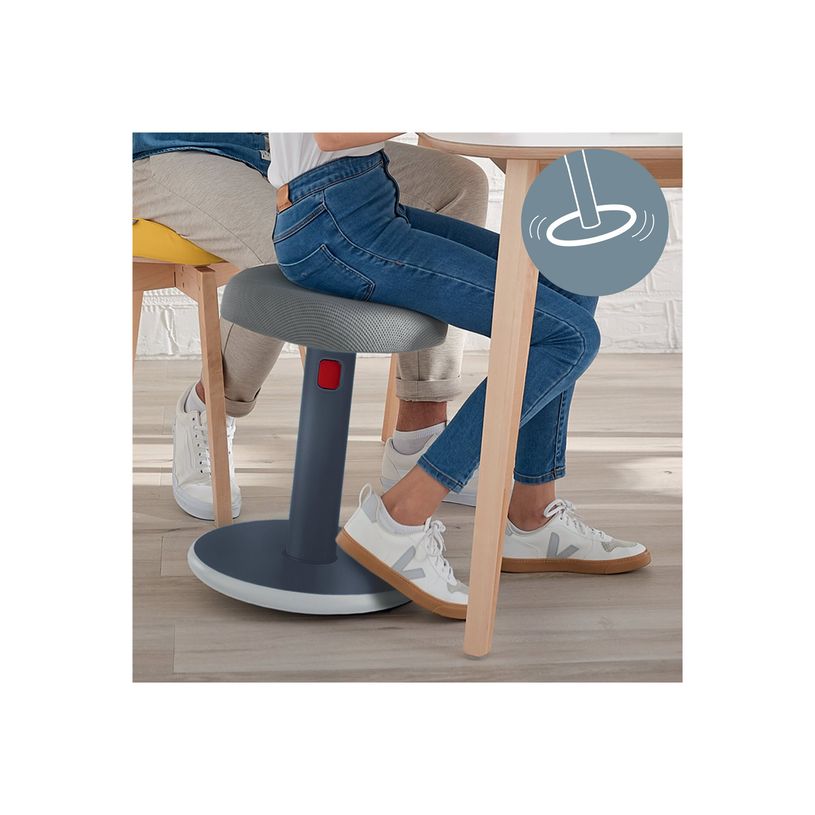 4002432129478-Leitz Ergo - Tabouret ergonomique assis/debout - hauteur réglable jusqu'à 79 cm - Gris -P_405148761_6-4