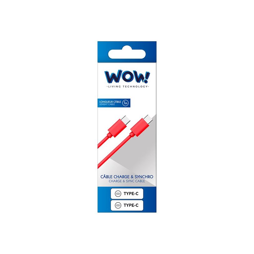 3571211504689-Wow - Câble USB-C - 1m - rouge-P_405148768_3-4