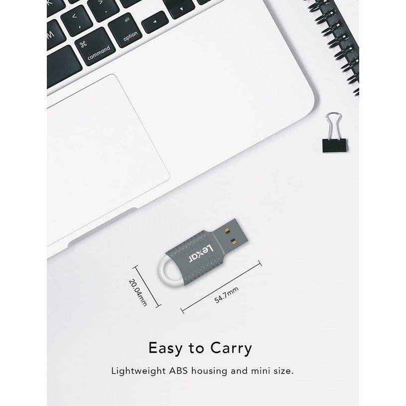 843367130979-Lexar JumpDrive V40 - clé USB 8 Go - USB 2.0 - gris-P_405148799_3-2