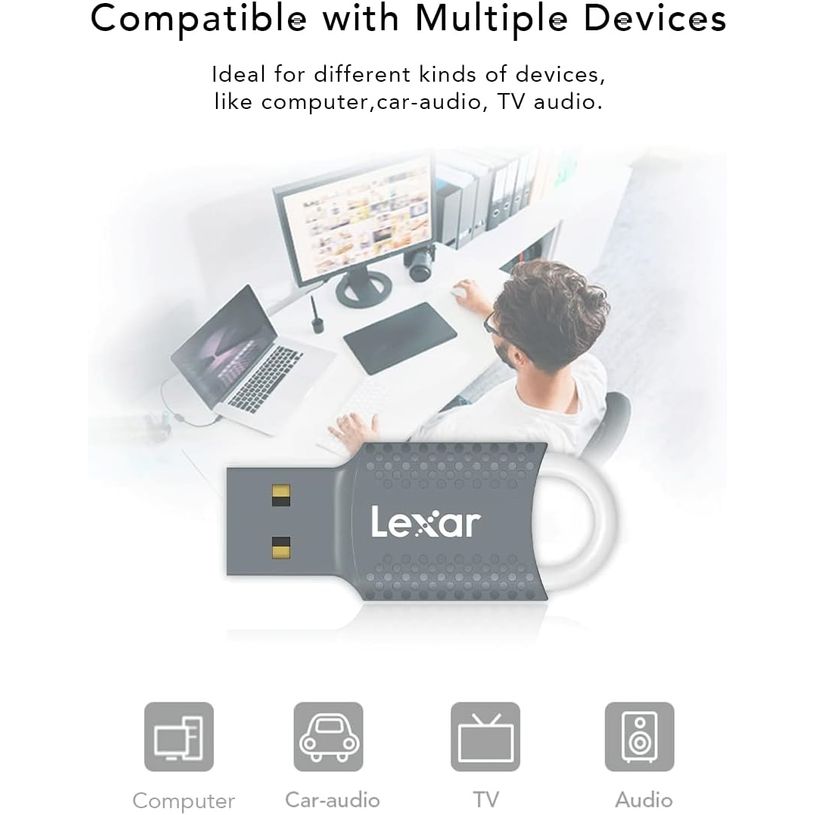 843367130979-Lexar JumpDrive V40 - clé USB 8 Go - USB 2.0 - gris-P_405148799_4-3