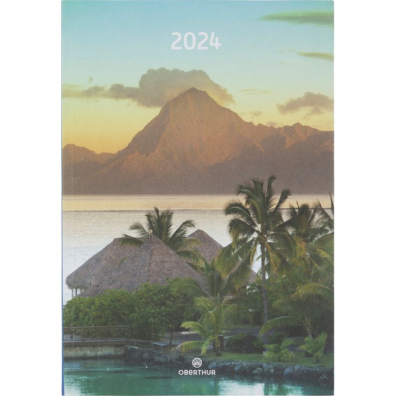 3664447154008-Agenda recyclé Hawaï - 1 semaine sur 2 pages - 17 x 24,5 cm - Oberthur-P_405148905_1-0