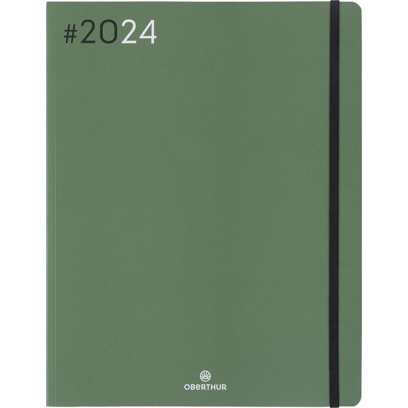 3664447154329-Agenda Flex - 1 semaine sur 2 pages - 22 x 28 cm - kaki - Oberthur-P_405148924_1-0
