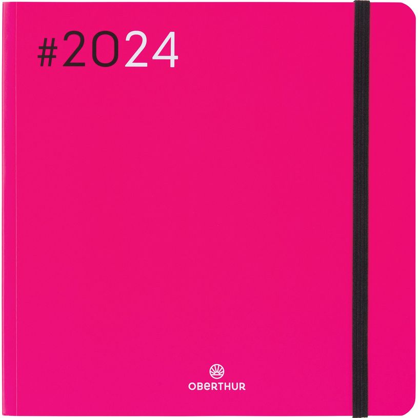 3664447154411-Agenda Flex - 1 semaine sur 2 pages - 16 x 16 cm - fuchsia - Oberthur-P_405148933_1-0