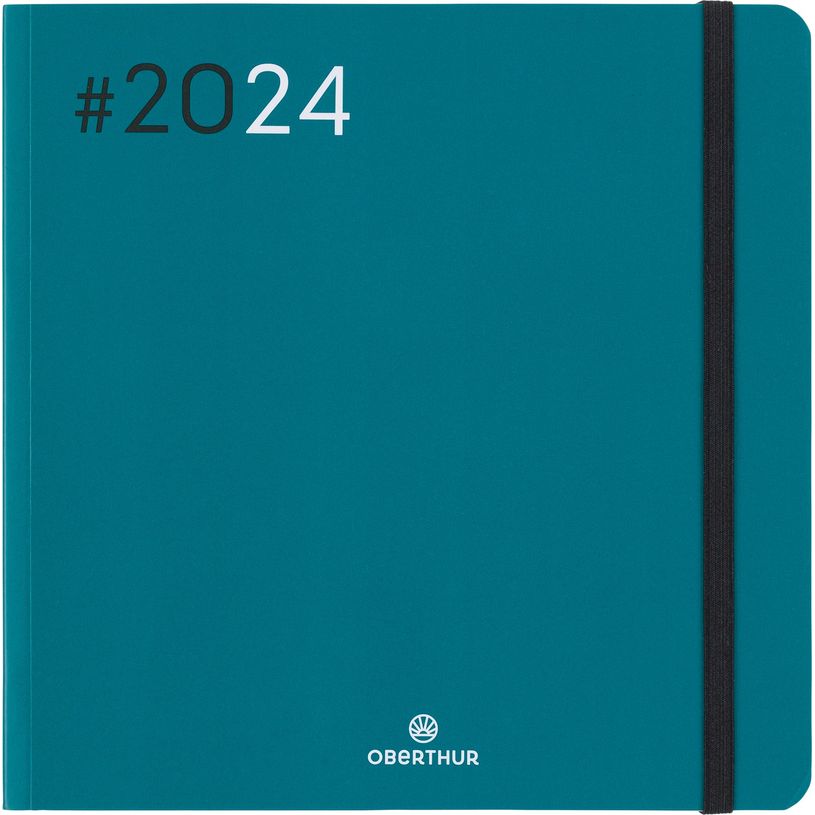 3664447154428-Agenda Flex - 1 semaine sur 2 pages - 16 x 16 cm - émeraude - Oberthur-P_405148934_1-0