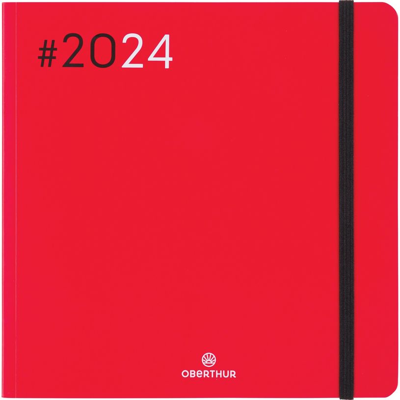 3664447154435-Agenda Flex - 1 semaine sur 2 pages - 16 x 16 cm - rouge - Oberthur-P_405148935_1-0