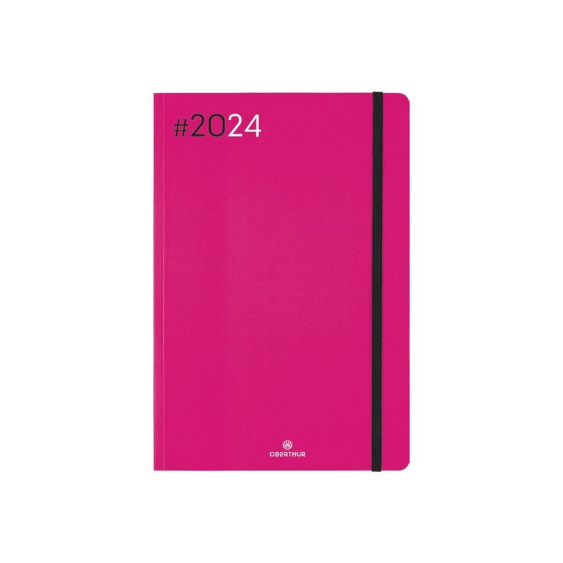 3664447156590-Agenda de poche Flex - 1 semaine sur 2 pages - 9,5 x 17,5 cm - fuchsia - Oberthur-P_405148939_2-1