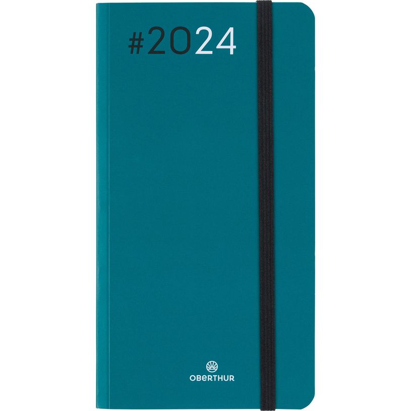 3664447156606-Agenda de poche Flex - 1 semaine sur 2 pages - 9,5 x 17,5 cm - émeraude - Oberthur-P_405148940_1-0