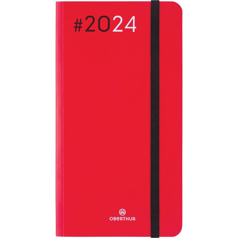 3664447156613-Agenda de poche Flex - 1 semaine sur 2 pages - 9,5 x 17,5 cm - rouge - Oberthur-P_405148941_1-0