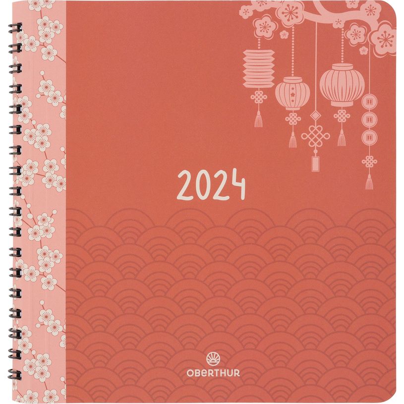 3664447156897-Agenda à spirale Tokyo - 1 semaine sur 2 pages - 16 x 16 cm - bleu - Oberthur-P_405148946_1-0